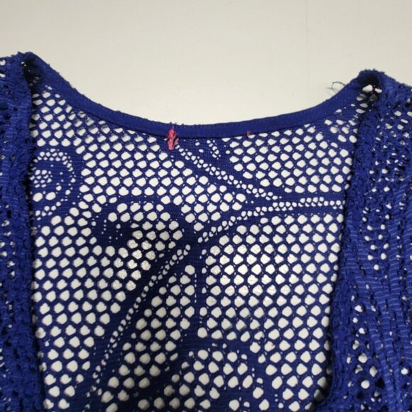 Lace Kimono with Drawstring Waist Crochet Lace Cardigans - Picture 4 of 11